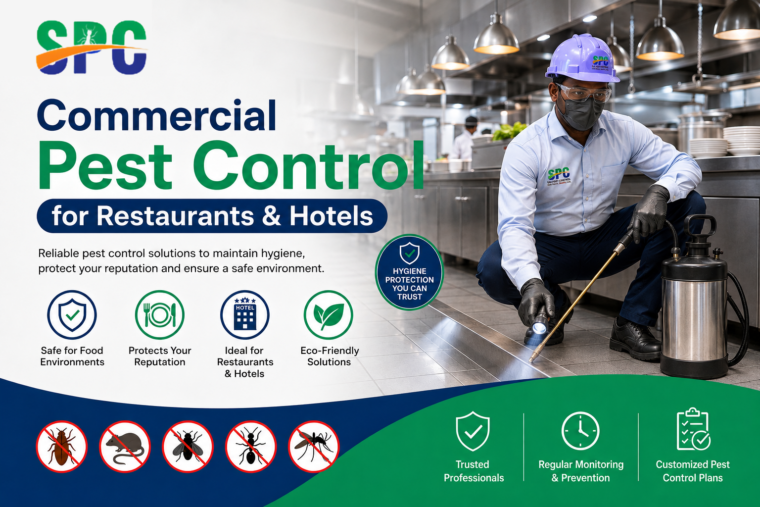 Commercial pest control for restaurants and hotels to maintain a clean and hygienic environment